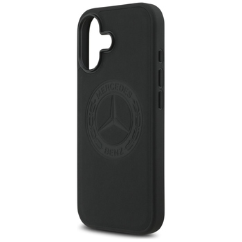 Original Case MERCEDES Leather Vintage Logo MagSafe for Iphone 17 black