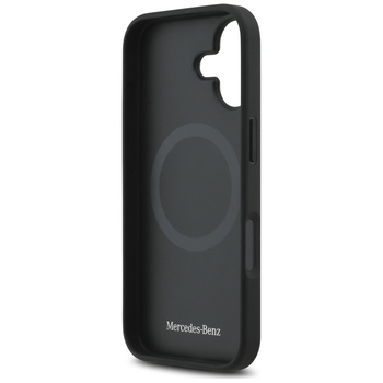 Original Case MERCEDES Leather Vintage Logo MagSafe for Iphone 17 black