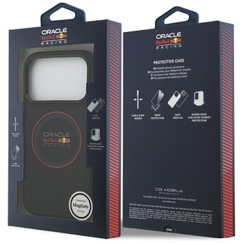 Oryginalne Etui RED BULL Meshed Red Ring & Metal Buttons MagSafe do Iphone 17 Pro granatowy