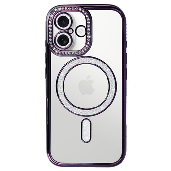 Bling Magsafe Case do Iphone 17 fioletowy
