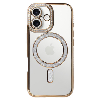 Bling Magsafe Case do Iphone 17 złoty