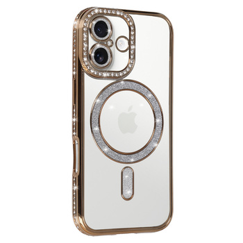 Bling Magsafe Case do Iphone 17 złoty