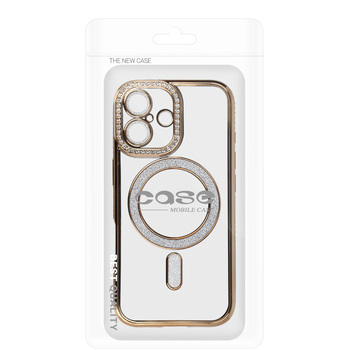 Bling Magsafe Case do Iphone 17 złoty