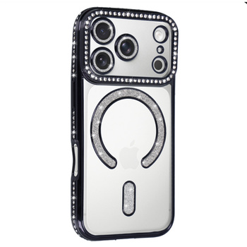 Bling Magsafe Case do Iphone 17 Pro Max czarny