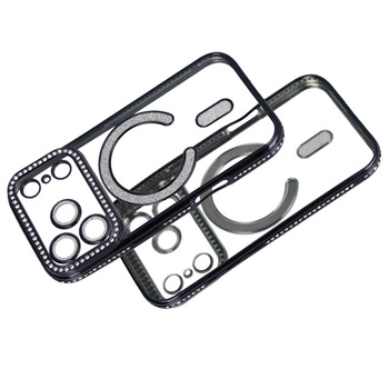 Bling Magsafe Case do Iphone 17 Pro Max czarny