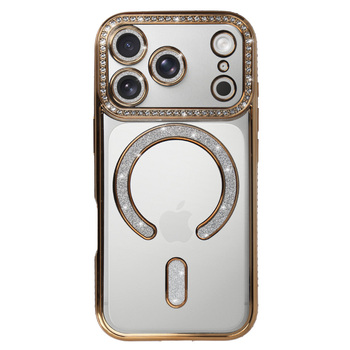 Bling Magsafe Case for Iphone 17 Pro gold