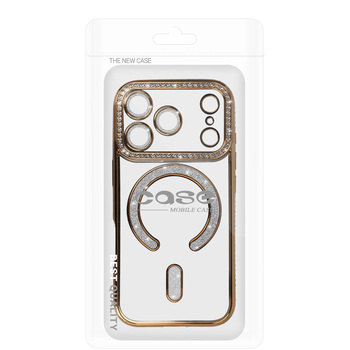 Bling Magsafe Case for Iphone 17 Pro gold