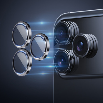 Rock Tempered glass Pure Series Camera Lens on camera for Iphone 17 Pro/17 Pro Max (lens 3 pieces) grey
