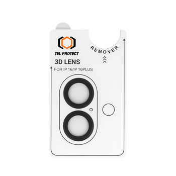 Hartowane szkło Tel Protect 3D Lens na aparat do Iphone 17 czarne (obiektyw 2 sztuki)