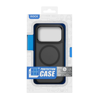Rock Guard Touch Matte Series Magnetic Case for Iphone 17 black (metal lens frame)
