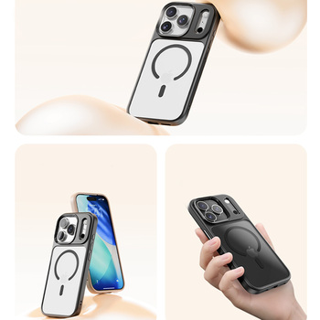 Rock Etui Guard Lens Protection Series Magnetic do Iphone 17 przezroczysto-czarne