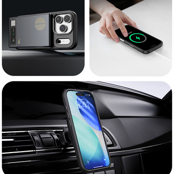 Rock Etui Guard Lens Protection Series Magnetic do Iphone 17 przezroczysto-czarne