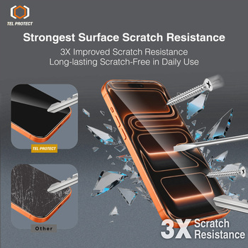 Hartowane szkło Tel Protect 10X HD DLC Diamond Coating do Iphone 17 Pro Max