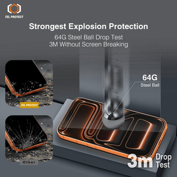 Hartowane szkło Tel Protect 10X HD DLC Diamond Coating do Iphone 17 Pro Max