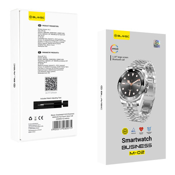 Blavec Smartwatch M-02 Business AMOLED Full Touch Voice Call (SWM02-S) silver