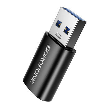 Borofone Adapter BV26B - USB na Typ C - czarny