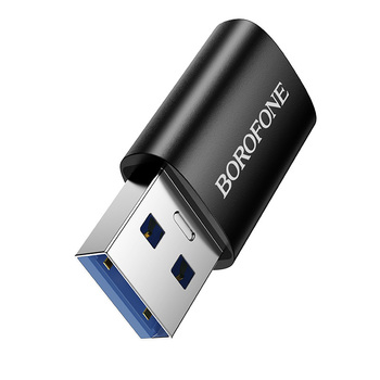 Borofone Adapter BV26B - USB na Typ C - czarny