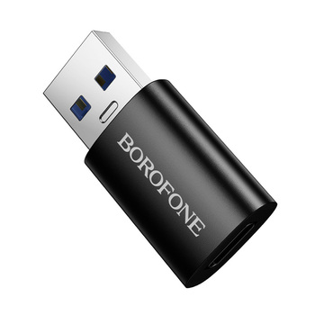 Borofone Adapter BV26B - USB na Typ C - czarny