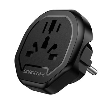 Borofone Adapter sieciowy ładowarki BAC15 - USA, UK, EU, AU czarny