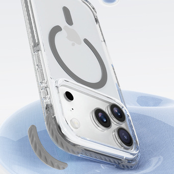 Rock Etui Crystal Clear Magnetic Series do Iphone 17 Pro Max przezroczysto-czarne