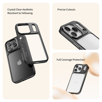 Rock Etui Guard Lens Protection Series do Iphone 17 Pro Max przezroczysto-czarne