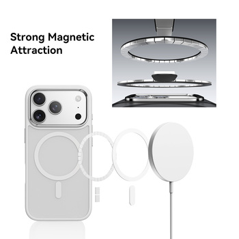 Rock Etui Guard Touch Matte Series Magnetic do Iphone 17 Pro białe (metal lens frame)