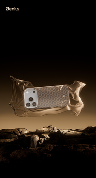 Benks Etui Magnetic Armor Air Armor Grid Kevlar Metal Frame 600D (0070) do Iphone 17 Pro Max niebieski