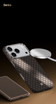 Benks Etui Magnetic Armor Air Armor Grid Kevlar Metal Frame 600D (A067) do Iphone 17 złote