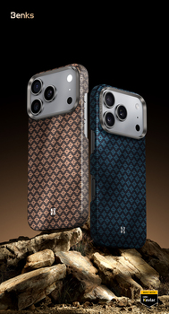 Benks Etui Magnetic Armor Air Armor Grid Kevlar Metal Frame 600D (A069) do Iphone 17 Pro złote