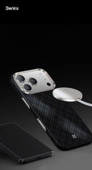 Benks Etui Magnetic Armor Air Armor Grid Kevlar Metal Frame 600D (B069) do Iphone 17 Pro czarne