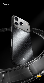 Benks Magnetic Armor Air Armor Grid Kevlar Case Metal Frame 600D (B070) for Iphone 17 Pro Max black