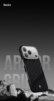 Benks Magnetic Armor Air Armor Grid Kevlar Case Metal Frame 600D (B070) for Iphone 17 Pro Max black