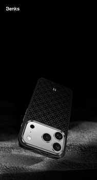 Benks Magnetic Armor Pro Armor Grid Kevlar Case Metal Frame 600D (Y069) for Iphone 17 Pro black