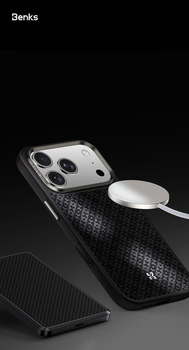 Benks Magnetic Armor Pro Armor Grid Kevlar Case Metal Frame 600D (Y069) for Iphone 17 Pro black