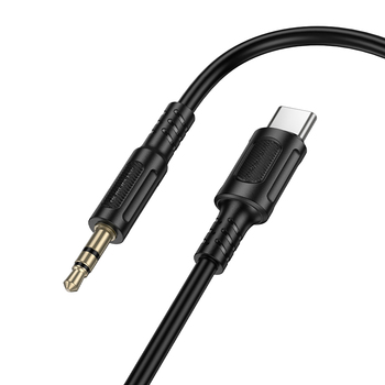 Borofone Kabel AUX BL25B Nice - Typ C na jack 3,5mm - 1 metr czarny
