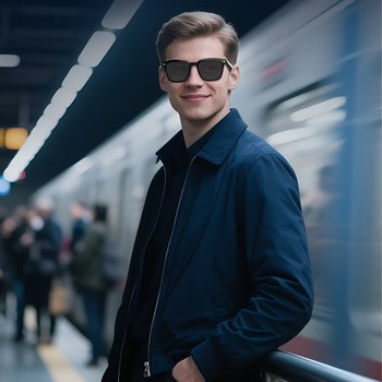 Blavec Smartglasses Inteligentne okulary SG-01 kamera HD, AI, Wi-Fi (SG01-B) czarny