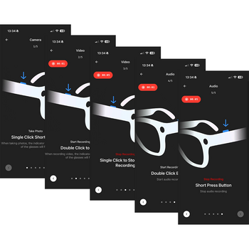 Blavec Smartglasses Inteligentne okulary SG-01 kamera HD, AI, Wi-Fi (SG01-B) czarny
