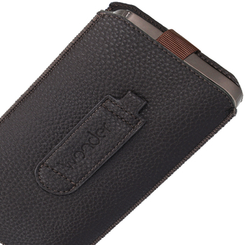 Kieszonka WONDER Deko (ROZMIAR XL) do Iphone 15/15 Pro/Iphone 16/16 Pro/Samsung S24/S24 Plus/S25/S25 Plus/A53/A55 5G czekoladowa