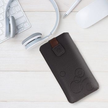 Kieszonka WONDER Deko (ROZMIAR XL) do Iphone 15/15 Pro/Iphone 16/16 Pro/Samsung S24/S24 Plus/S25/S25 Plus/A53/A55 5G czekoladowa