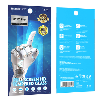 Borofone Hartowane szkło BF6 Diamond Armor Full Screen HD do Iphone 17 Pro - 10 sztuk
