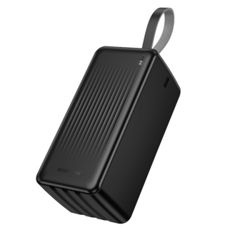 Borofone Power Bank 50000mAh BJ79C Clever - USB - z kablami USB, Typ C i Lightning czarny