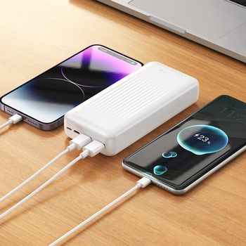 Borofone Power Bank 20000mAh BJ78A Clever - 2xUSB - biały