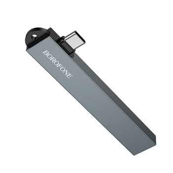 Borofone Adapter HUB FH1A 4 in 1 - Type C to 3xUSB 2.0 + USB 3.0 - grey