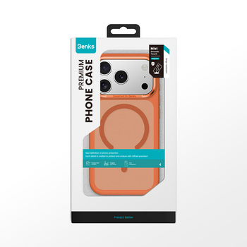 Benks Magnetic Mist Case Metal Frame (A069) for Iphone 17 Pro orange (Camera Control Button)