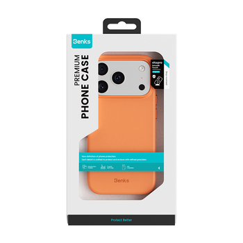Benks Magnetic Vita Pro Silicone Case (A070) for Iphone 17 Pro Max orange (Camera Control Button)