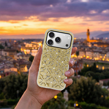 Flower Case do Iphone 16 Pro złoty