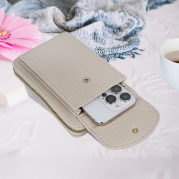 Knitted bag for phone GCW12 beige