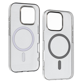 Transparent Slim Magsafe Case do Iphone 15 graphite