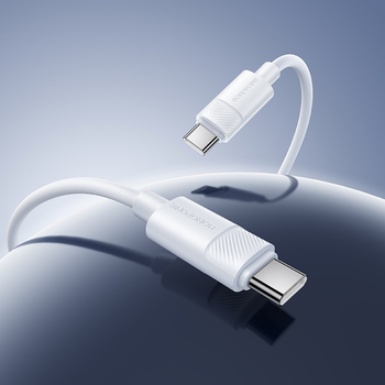 Borofone Cable BX123 Leya - Type C to Type C - PD 60W 3A 1 metre white
