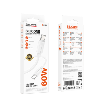 Borofone Cable BX123 Leya - Type C to Type C - PD 60W 3A 1 metre white